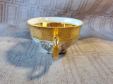 Bavaria Germany White and Gold Toned Demitasse and Saucer Set (B)