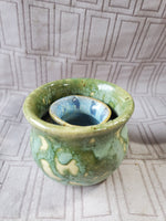 Pair of Small Glazed Pottery Vases