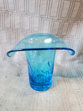 Hand Blown Blue Glass Vase