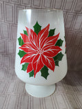 Glass Poinsettia Trifle Dish