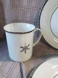 10 Piece Threshold Porcelain Snowflake Dish Set