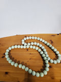 Pair of Decorative Large Green Wooden Bead Ropes