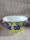 (B) Andrea by Sadek Yellow and Blue Floral Planter