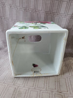 Ceramic Floral Tissue Box Cover
