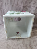 Ceramic Floral Tissue Box Cover