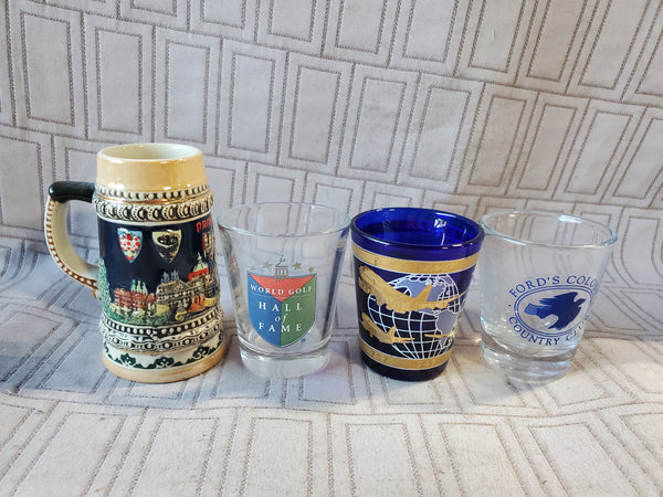 (A) 4 Piece Lot of Shot Glasses
