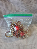 Set of 4 Red Beaded Napkin Rings