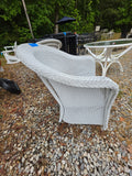 Lloyd Loom White Wicker Chair Pair