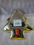 Studio Nova Christmas Shine Gold Toned Ceramic Tree Candy Dish