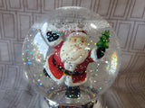 Light Up Santa Claus Snow Globe WORKS