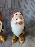 Walt Disney Productions Ceramic Snow White, Sleepy, and Bashful Figurine Set
