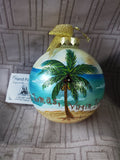 Hand Painted "Virgin Islands" Glass Ornament