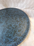 Lightweight Round Blue and Black Serving Tray