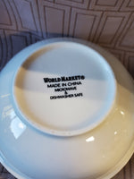 11 Piece World Market White Ceramic Stacking Dish Set