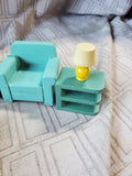 Vintage Strombecker True Scale Play Furniture Living Room Set Model No. 71-200 (C)