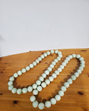 Pair of Decorative Large Green Wooden Bead Ropes