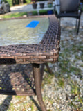 2-Tier All-Weather Wicker Side Table