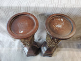Pair of Ornate Resin Candle Holders