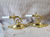Pair of Brass Wall Sconces UNTESTED
