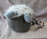 Stuffed Gnome with Posable Christmas Hat Doorstop
