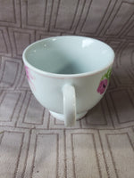 White Ceramic Dragonfly Teacup and Saucer Set