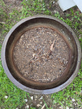 Large Brown Mesh Reinforced Terracotta Planter w/Dirt (read description)