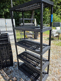 5-Tier Black Plastic Shelving Unit (two available, price separately)