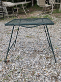 Green Metal Outdoor End Table (two available, priced separately)