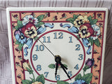 Santa Barbara Ceramic Designs Floral Clock WORKS
