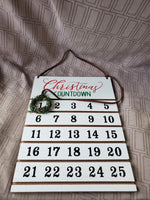 Wooden Christmas Countdown Board