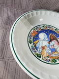 Vintage Watkins Country Kids Holiday Turkey and Stuffing Pie Recipe Pie Dish