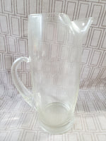 Clear Glass Engraved Pitcher
