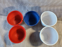 Lot of 5 Red, White, and Blue Small Planters
