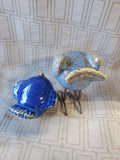 Pair of Small Ceramic Blue Bird Figurines