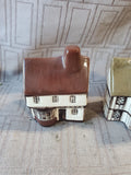 Pair of Mudlen End Studio Pottery Miniature Cottage Figurines