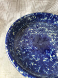 Bennington Blue Pottery Spongeware Deep Dish Pie Pan (AAA)