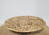 Large Woven Basket Pedestal Bowl