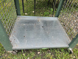 Heavyweight Green Metal Planting/Work Station w/Drawer and Wheels