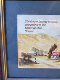 (A) Irish Blessing Landscape Watercolor Print by Ivan Cocks