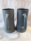 Pair of Matte Black "The Playboy Club" Steins (A)