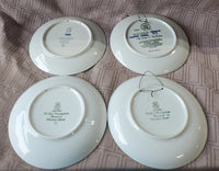 Lot of 4 Blue and White Ceramic Decorative Plates