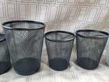 Lot of Metal Mesh Desk Organizer Cups