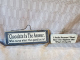 2 Piece Wooden Funny Quote Wall Plaque Lot