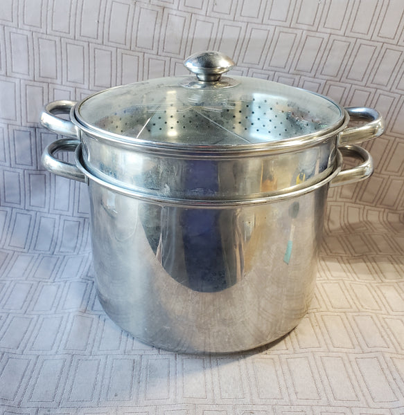 Stainless Steel Stock Pot with Steamer Insert