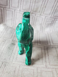Carved Green Stone Elephant Paperweight