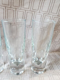 Set of 4 Heavy Italian Clear Glass Bullet Brunch Glasses (2 SETS AVAILABLE PRICED INDIVIDUALLY AT $28 EACH)