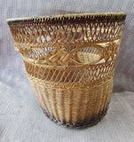 Woven Wicker Waste Basket