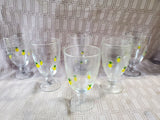 Set of 6 Anthropologie Hand Blown Pineapple Iced Tea Glasses