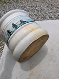 Glazed Pottery Planter w/Fixed Saucer