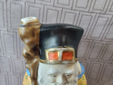 Hand Painted Asian Inspired Man Sake Bottle MISSING STOPPER